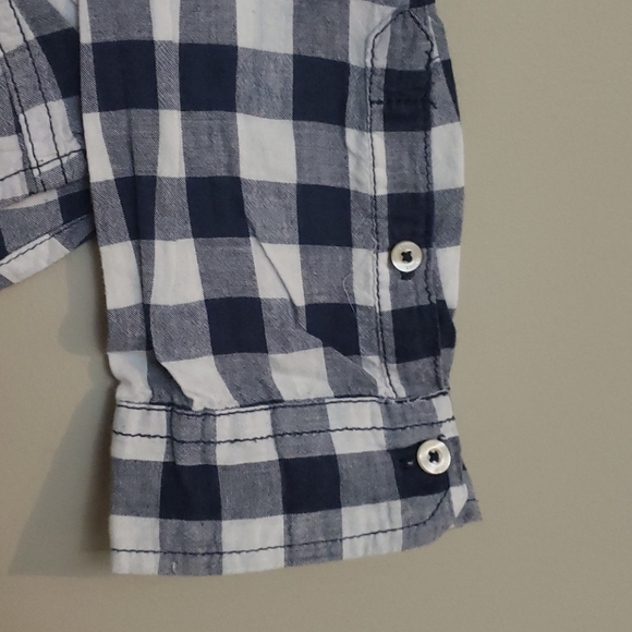 Hollister checkered blue button down - Picture 2 of 3